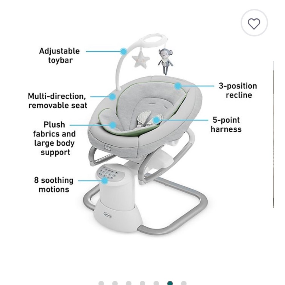 Graco Soothe My Way Molly Open box, brand new baby automatic swing with music